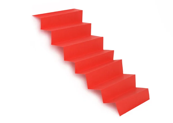 Czerwony papier schody — Zdjęcie stockowe