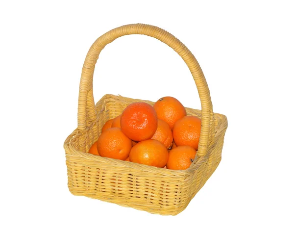 Basket With Tangerines — Stock Photo, Image