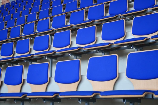 Kék stadion lelátókat — Stock Fotó