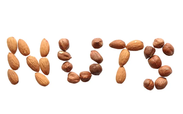 Ordet nötter — Stockfoto