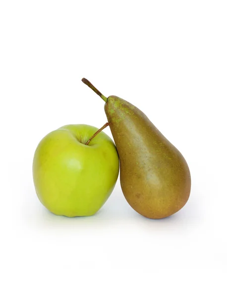 Apfel und Birne — Stockfoto