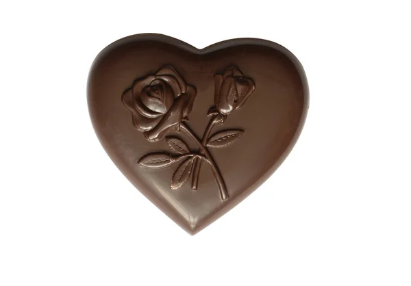 Čokoládové srdce — Stock fotografie