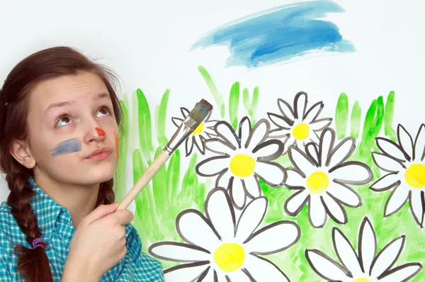 stock image Painting Girl