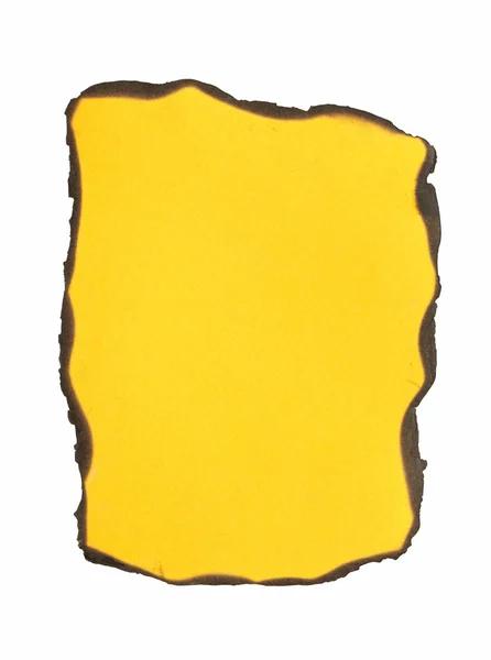 Желтая обгоревшая бумага — стоковое фото