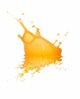 Splashing Orange Juice clipart