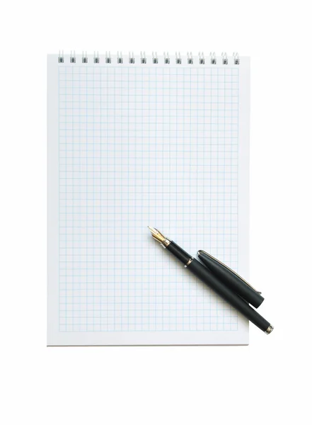 Σπιράλ σημειωματάριο και στυλό — Φωτογραφία Αρχείου