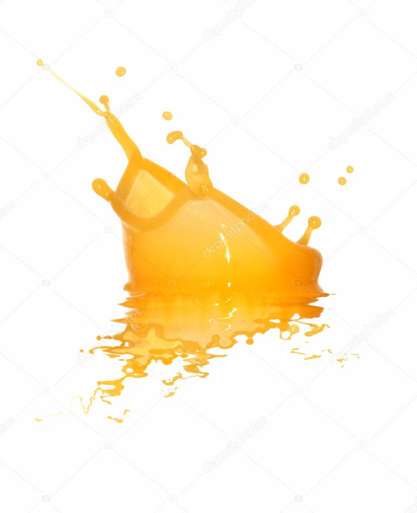 Splashing Orange Juice