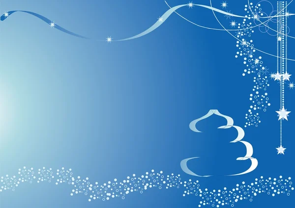 Carte de vœux bleue — Image vectorielle