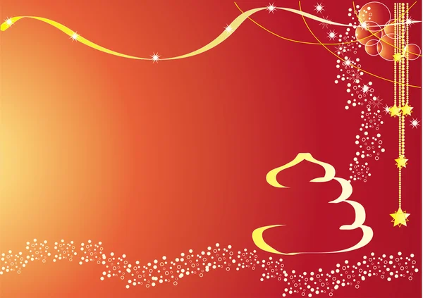 红色圣诞贺卡 — 图库矢量图片