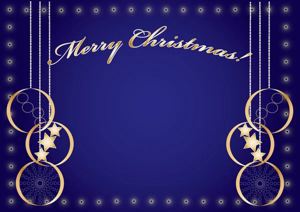 Joyeux Noël bleu — Image vectorielle