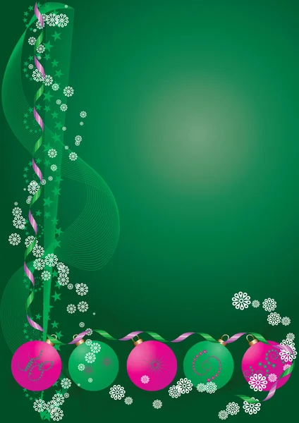 Carte de vœux décorative verte — Image vectorielle