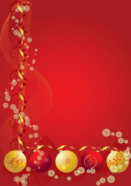 Carte de vœux décorative rouge — Image vectorielle