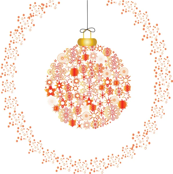 Flocons de neige de Noël rouge blanc — Image vectorielle