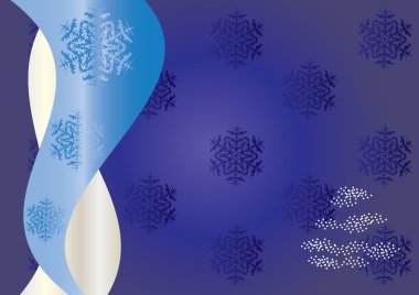Blue snowflkes background clipart