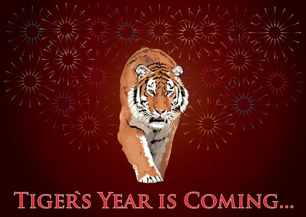 Año del Tigre — Archivo Imágenes Vectoriales