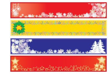 Christmas banners 2 clipart