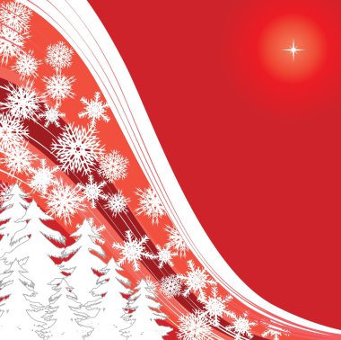 Red snow clipart