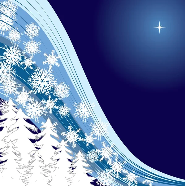 Blauwe sneeuw — Stockvector