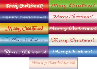 Merry Christmas text clipart
