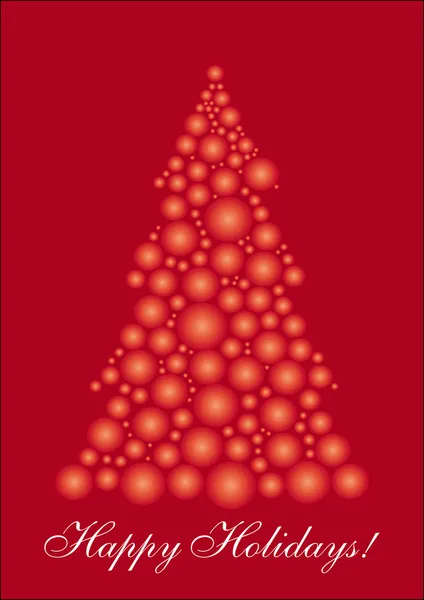Red Christmas tree — Stock Vector