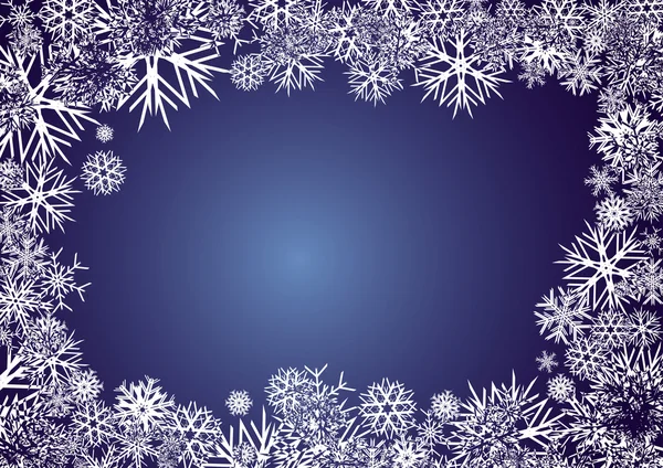 Background_Blue_Snowflakes — ストックベクタ