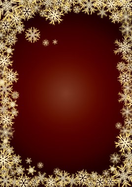 Background new year gold snowflakes clipart