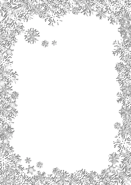 Background new year white snowflakes — Stock Vector