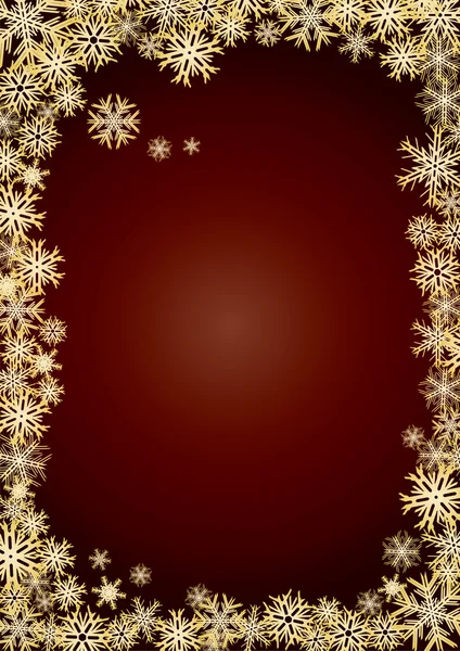 Фон Новий рік золоті сніжинки — стоковий вектор