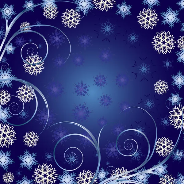 Krásné modré Vánoční pozadí — Stockový vektor