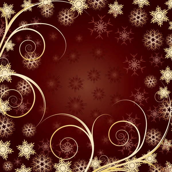 Gyönyörű arany karácsonyi háttér — Stock Vector