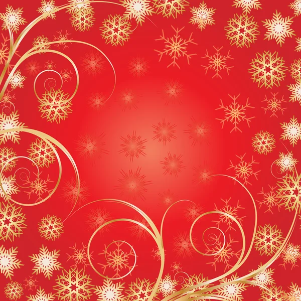 Vacker röd jul bakgrund — Stock vektor