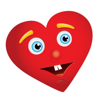 Heart man face2 clipart