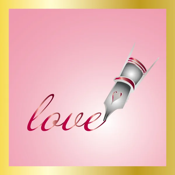 Pensil d'amour — Image vectorielle