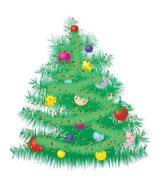 Tüylü Noel ağacı — Stok Vektör
