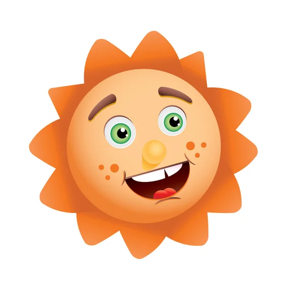 Funny sun — Stock Vector