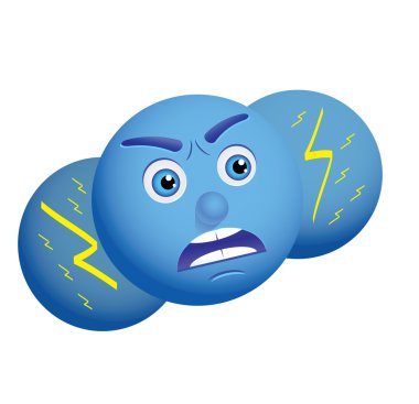 Angry cloud clipart