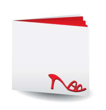 Red catalog of women's shoes clipart