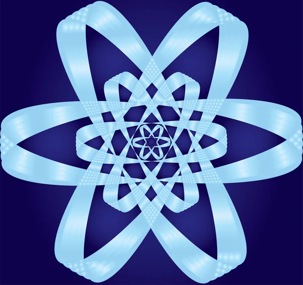 Blue atom — Stock Vector