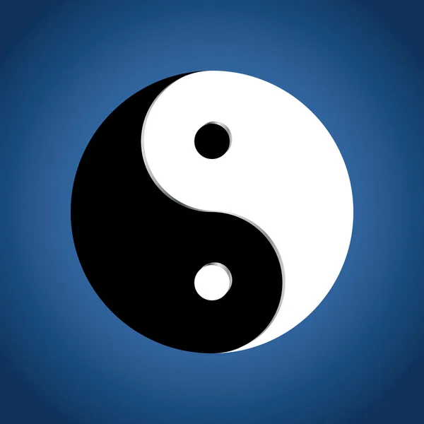 Ying yang symbool op achtergrond — Stockvector