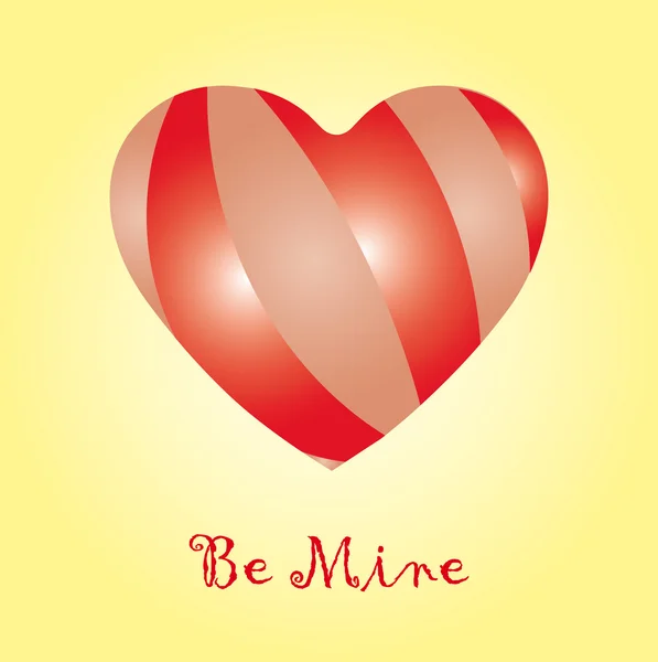 "Be mine" card — Stock Vector