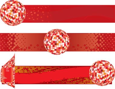 Disco banners clipart
