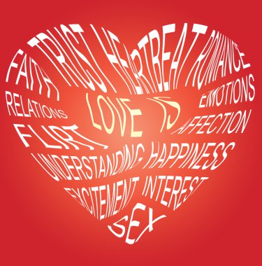 White text about what love is clipart