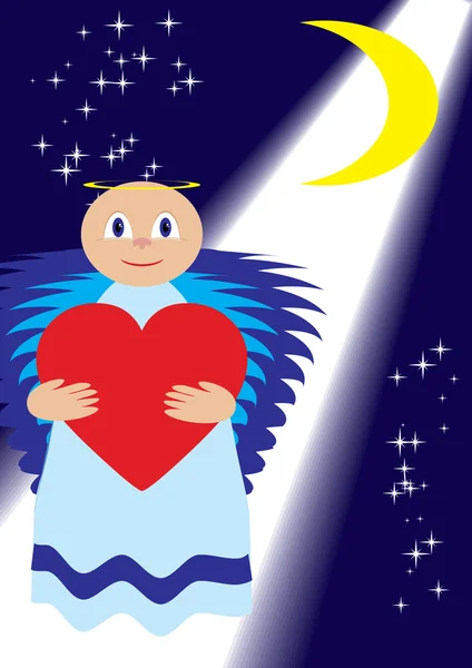 Amour ange montrer l'amour — Image vectorielle