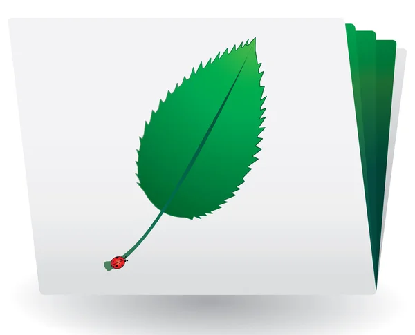 Каталог з зеленим листом — стоковий вектор