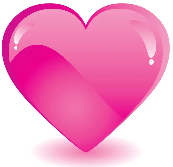 Rosa valentine hjärta — Stock vektor