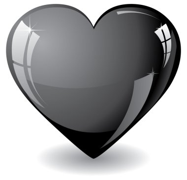 Black heart clipart