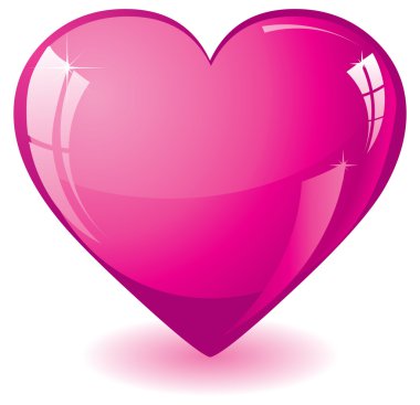 Glitter pink heart clipart