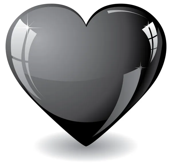 Μαύρη καρδιά — Διανυσματικό Αρχείο