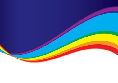 Rainbow wave clipart