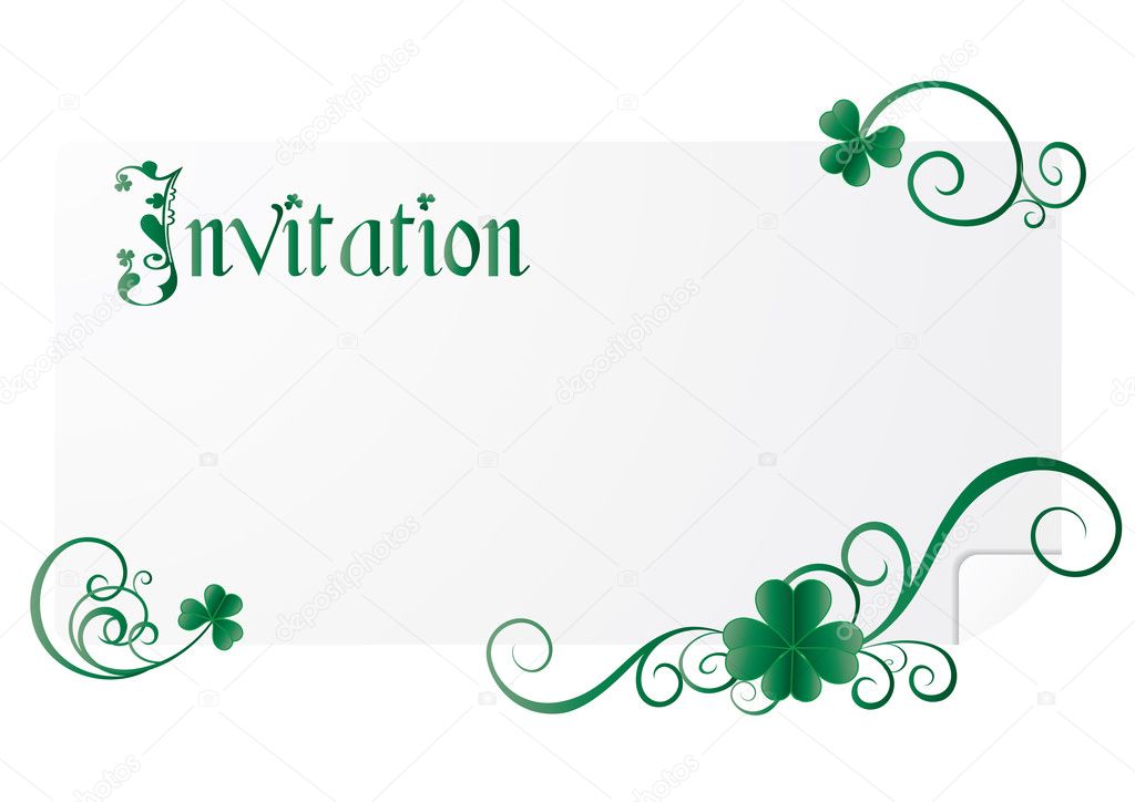 Vector St. Patrick invitation